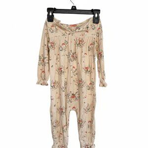 Angel Dear Bamboo Ruffle Romper – Woodland Mushroom Print - 12-18 M